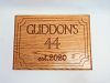 FreedTree Handmade All-Weather Address Plaque in Red Eucalyptus - MDO