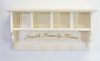 FreedTree Personalized Handmade Cubby Coat Rack in Antique White - MDF