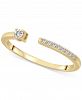 Wrapped Diamond Cuff Statement Ring (1/10 ct. t. w. ) in 14k Yellow or White Gold, Created for Macy's