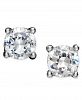 Giani Bernini 18k Gold and Sterling Silver Earrings, Round Cubic Zirconia Studs (1/2 ct. t. w. )