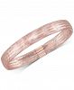Italian Gold Stretch Bangle Bracelet in 14k Yellow, White or Rose Gold, Made in Italy