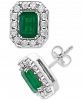 Effy Emerald (1-7/8 ct. t. w. ) & Diamond (1/5 ct. t. w. ) Earrings in 14k White Gold (Also in Yellow Gold)