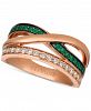 Le Vian Sapphire (1/4 ct. t. w. ) & Diamond (1/4 ct. t. w. ) Ring in 14k Rose Gold (Also Available in Emerald)