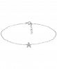 Giani Bernini Cubic Zirconia Initial Ankle Bracelet in Sterling Silver, Created for Macys