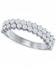 Diamond Double Row Band (1 ct. t. w. ) in 14k White Gold