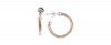 Charriol Two-Tone Cable Twist Hoop Earrings in Sterling Silver & Stainless Steel with Rose Gold Pvd