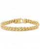 Esquire Men's Jewelry Double Rope Chain Link Bracelet in 14k Gold-Plated Sterling Silver, Created for Macy's