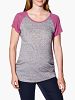 Thyme Maternity Maternity T-Shirt with Lurex Red Violet - S