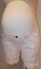 Thyme Maternity white full belly panel jean shorts - S