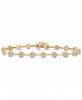 Wrapped in Love Diamond Flower Cluster Link Bracelet (2 ct. t. w. ) in 14k Gold, Created for Macy's
